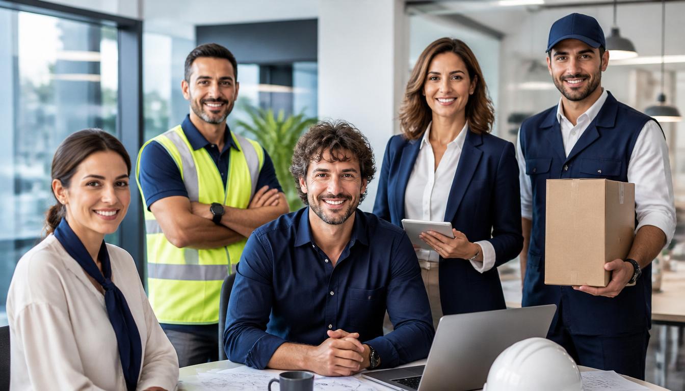 Equipo de profesionales de diversos sectores en España